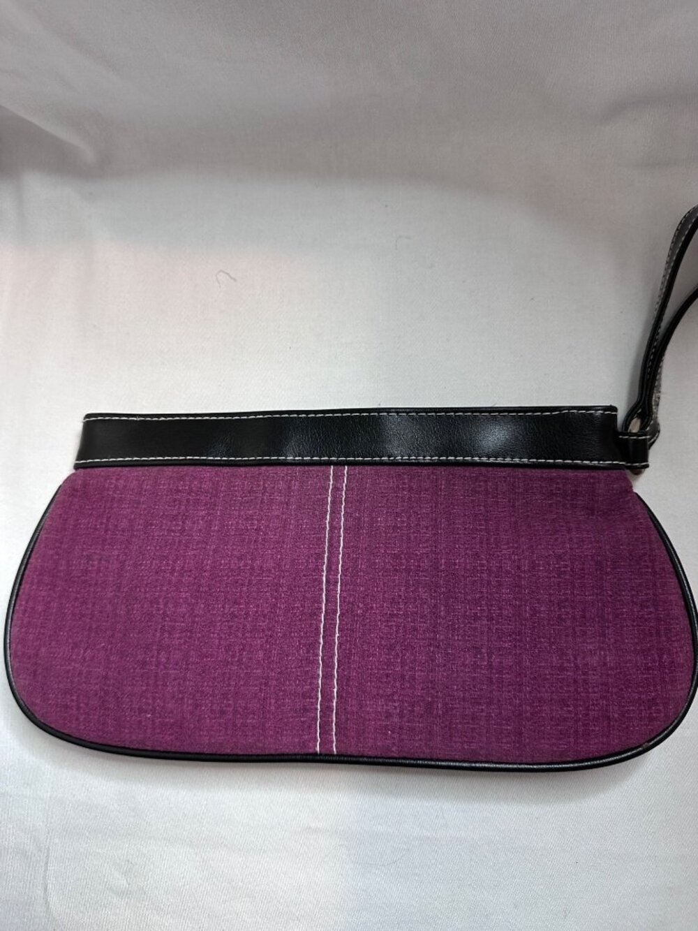 Victoria’s Secret Clutch Wristlet Purple Black Zip Pouch Small Bag